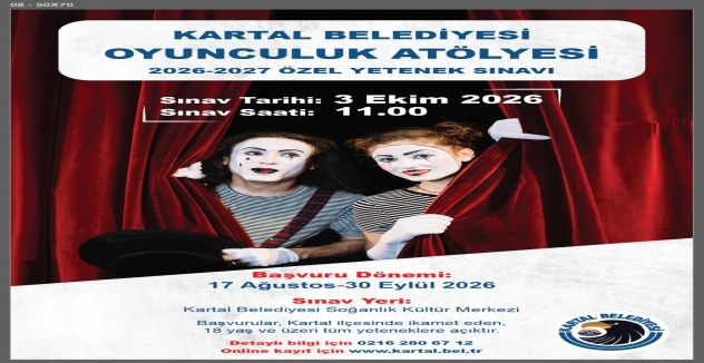 Kartal Belediyesi Oyunculuk Atölyesi Yeni Dönem Öğrencilerini Bekliyor