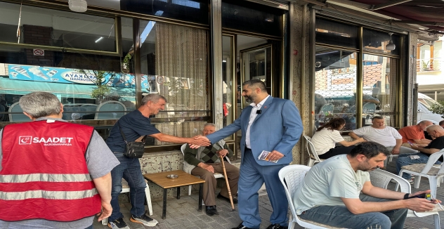 Saadet Partisi’nden Şemsipaşa’da Esnaf ve Vatandaş Ziyareti
