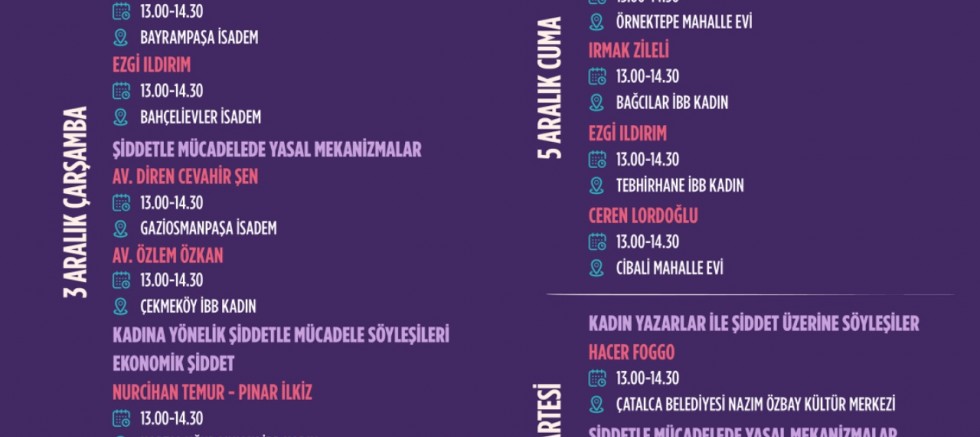 İBB’DEN 25 KASIM İÇİN 242 ETKİNLİK: “KADINLARIN YANINDAYIZ” 