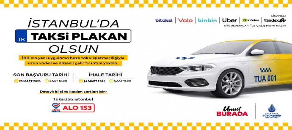 İSTANBUL’DA UYGULAMA BAZLI TAKSİ İÇİN 7. İHALE 24 MART’TA