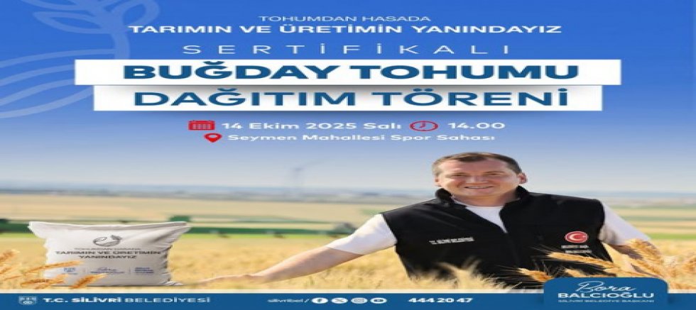 Seymen Mahallesi’nde Sertifikalı Buğday Tohumu Dağıtım Töreni gerçekleşecek
