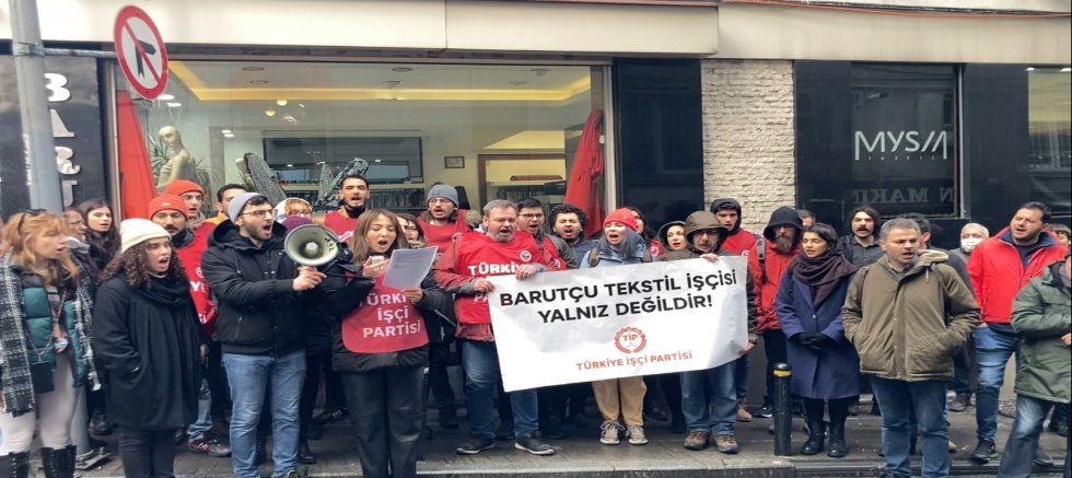 TİP’ten Barutçu Tekstil işçileriyle dayanışma eylemi 