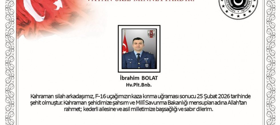  Op. Dr. Hicabi Gökdereli’den Şehit Pilot İçin Başsağlığı Mesajı