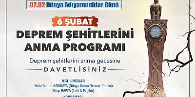 '02.02 Dünya Adıyamanlılar Günü'nde depremde ölenler unutulmadı