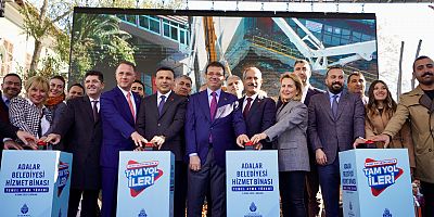ADALAR BELEDİYESİ’NİN YENİ BİNASININ TEMELİNİ ATTI