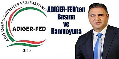 ADIGER-FED’ten Basına ve Kamuoyuna