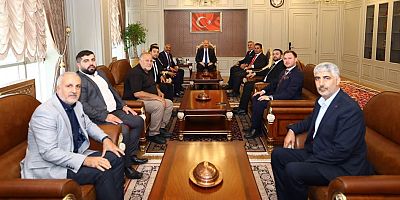 Adıyaman Dernekler Federasyonu Başkanı Hüseyin Sevinçtekin'den Vali Abdullah Küçük'e Ziyaret