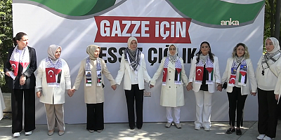 AK Partili kadınlardan, İsrail Büyükelçiliği konutu önünde 