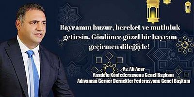 Av. Ali Acar’dan Ramazan Bayramı Mesajı
