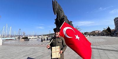 AVCILAR’DAN YOLA ÇIKAN TÜRK BAYRAĞI ÇANAKKALE’YE ULAŞTI