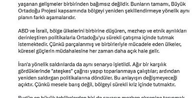 Bağımsız Türkiye Partisi (BTP) Genel Başkanı Hüseyin Baş Ortadoğu gündemine ilişkin değerlendirme yaptı.