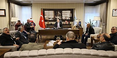 Başkan Balcıoğlu, Ağrılılar Derneği Başkanı Muhlis Çil'i Ağırladı