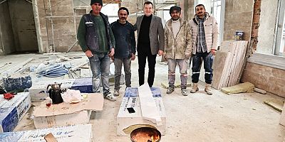 Başkan Balcıoğlu, Alibey Cami inşaatında çalışan emekçilerle bir araya geldi