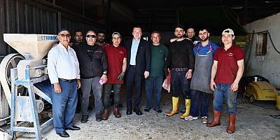 Başkan Balcıoğlu, Cezayir Öztürk’ün çiftliğini ziyaret etti