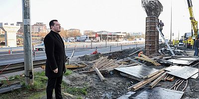 Başkan Balcıoğlu, Eski Sanayi Bölgesi'ndeki Asansörlü Üst Geçit Çalışmasını İnceledi