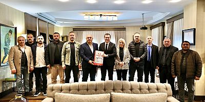 Başkan Balcıoğlu, Harun Çalışkan'ı Misafir Etti