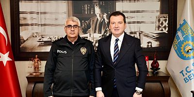 Başkan Balcıoğlu, İlçe Emniyet Müdürü Ali Osman Turhan'ı Makamında Ağırladı