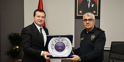 Başkan Balcıoğlu, İlçe Emniyet Müdürü Ali Osman Turhan’ı Ziyaret Etti