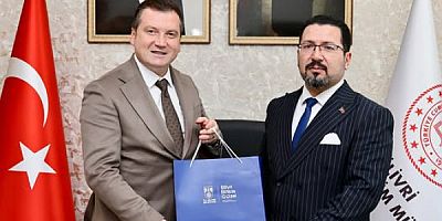 Başkan Balcıoğlu, İlçe Milli Eğitim Müdürü Damat’ı ziyaret etti