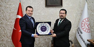 Başkan Balcıoğlu İlçe Milli Eğitim Müdürü İbrahim Hakkı Damat’ı Ziyaret Etti