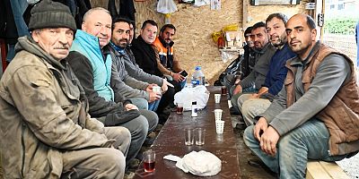 Başkan Balcıoğlu, Kız Öğrenci Yurdu’nun yapımında çalışan emekçilerle bir araya geldi