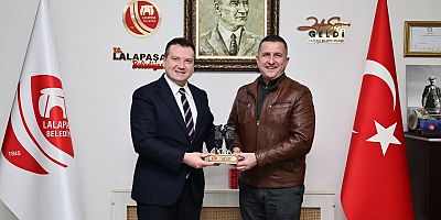Başkan Balcıoğlu, Lalapaşa Belediye Başkanını ziyaret etti