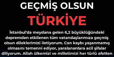 Başkan Ersoy Aras'ın  deprem mesajı ! 'GEÇMİŞ OLSUN İSTANBUL'