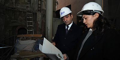  Başkan İnan Güney ,Muammer Karaca Tiyatrosu Şantiye Alanında incelemelerde bulundu.