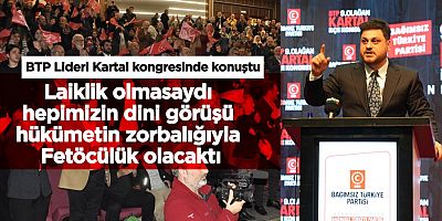 BTP Genel Başkanı Hüseyin Baş Kartla kongresinde konuştu