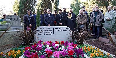 CEMAL SÜREYA, VEFATININ 35. YILINDA KABRİ BAŞINDA KIR ÇİÇEKLERİYLE ANILDI