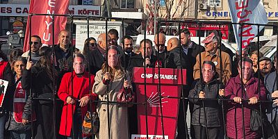  CHP Bahçelievler İlçe Başkanı Akpolat, temsili demir parmaklıklar ardında konuştu, gökyüzüne güvercin bırakıldı