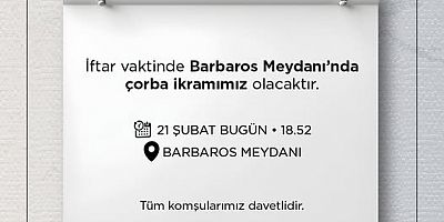 CHP Beşiktaş İlçe Başkanı Mehmet Arslan’dan Barbaros Meydanı’nda İftar Vaktinde Çorba İkramı