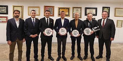 CHP GENEL BAŞKANI ÖZGÜR ÖZEL’DEN BAŞKAN M. OKTAY AKSU’YA ‘HAYIRLI OLSUN’ ZİYARETİ