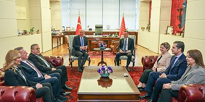 CHP GENEL BAŞKANI ÖZGÜR ÖZEL, MEMLEKET PARTİSİ GENEL BAŞKANI MUHARREM İNCE İLE BİR ARAYA GELDİ