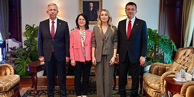 EKREM İMAMOĞLU VE EŞİ DİLEK İMAMOĞLU MANSUR YAVAŞ'I ZİYARET ETTİ