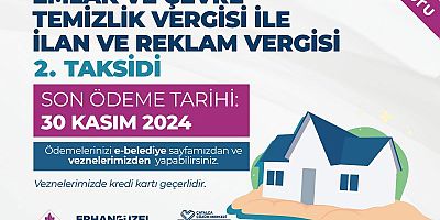 Emlak ve Vergi Ödemelerinde Son Gün 30 Kasım!