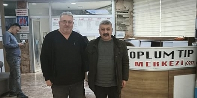 Gazi Mahallesi Muhtarı Ümit Doğan’dan Toplum Tıp Merkezi Doktoru Harun Kaya’ya Ziyaret