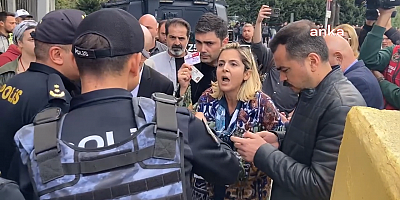 Gözaltındaki Ahmet Özer’in avukat kızı, emniyete alınmayınca tepki gösterdi