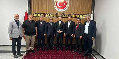 Hüseyin Sevinçtekin ve Adıyaman Dernekler Federasyonu'ndan Şükrü Alperen Göktaş'a Nezaket Ziyareti