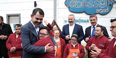 İBB adayı Kurum'dan Tebessüm Kahvesi'ne ziyaret