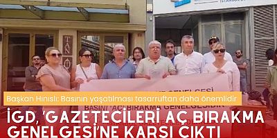 İGD, basına pranga vuran genelgeyi protesto etti
