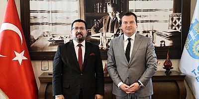 İlçe Milli Eğitim Müdürü İbrahim Hakkı Damat, Başkan Balcıoğlu’nu Ziyaret Etti