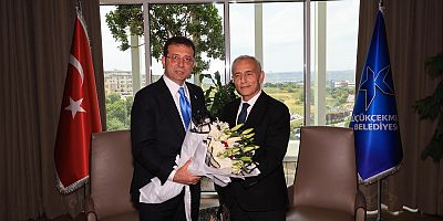 İMAMOĞLU’NDAN KÜÇÜKÇEKMECE BELEDİYE BAŞKANI ÇEBİ’YE TEBRİK ZİYARETİ