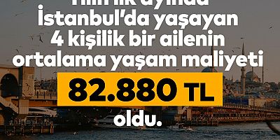 İPA: İstanbul'da 4 kişilik bir ailenin yaşam maliyeti ocak ayında 82 bin 880 lira