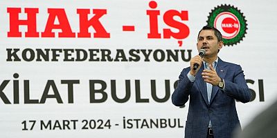  İstanbul Büyükşehir Belediye Başkan Adayı Murat Kurum, Topkapı’da Hak-İş Teşkilat Buluşmasına katıldı. 