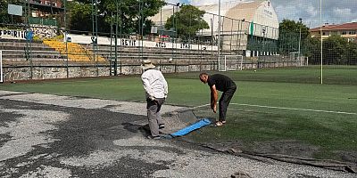İstanbul Gençlerbirliği Spor Kulübü Tesislerini Yeniliyor: Halı Saha Zemin Çalışmaları Devam Ediyor