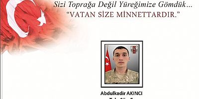 Mahmut Coşkun, Şehit Tankçı Er Abdulkadir Akıncı için Başsağlığı Diledi