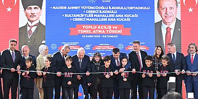 Milli Eğitim Bakanı Tekin, Sultangazi'de toplu okul açılışı ve temel atma töreninde konuştu