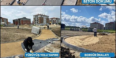 Mimarsinan Mahallesi'nde Yeni Parkta Çalışmalar Devam Ediyor