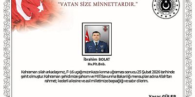  Op. Dr. Hicabi Gökdereli’den Şehit Pilot İçin Başsağlığı Mesajı